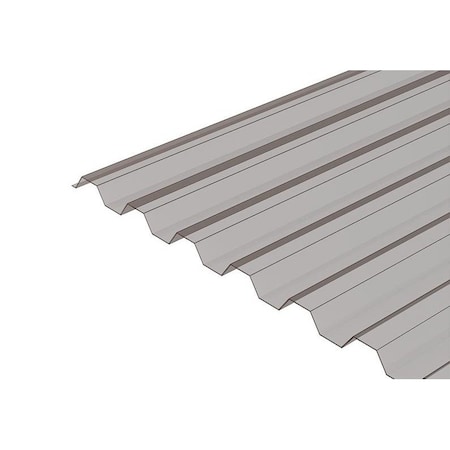 Ejoy 72 in L x 21in W Corrugated Polycarbonate Plastic Trapezoid Clear Light Grey Roofing Panels, 10PK PVCRoofSheet_TrapezoidClear_LightGray_10pc